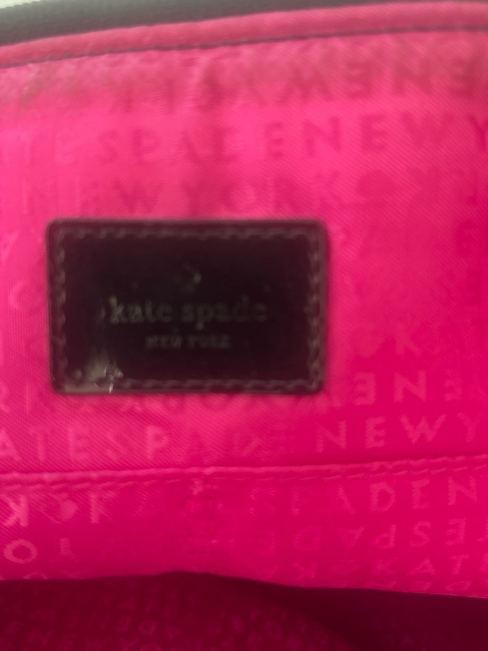 kate spade Black and Cream Striped Patent Tote - Picture 3 of 3
